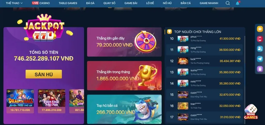 Các trò chơi đa dạng tại max10: cá cược thể thao, casino, bắn cá, nổ hũ, đá gà